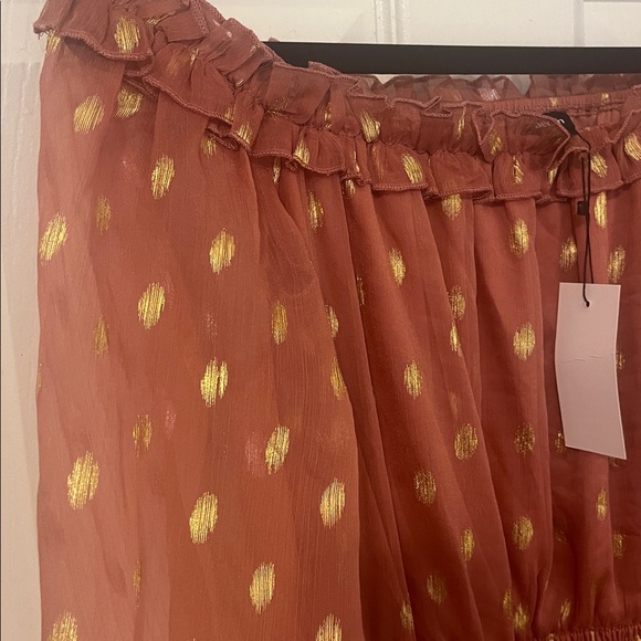 Off-Shoulder Ruffle Dress with Polka Dots Aritzia Wilfred style by Aeom💕 - Picture 3 of 5